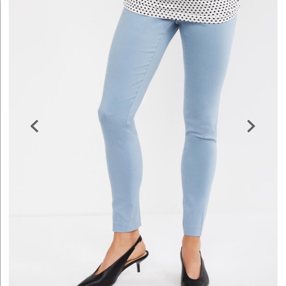 Maternity Blue and white ankle “Work Pants”